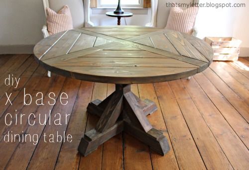 DIY X Base Circular Dining Table | Circular dining table, Diy .