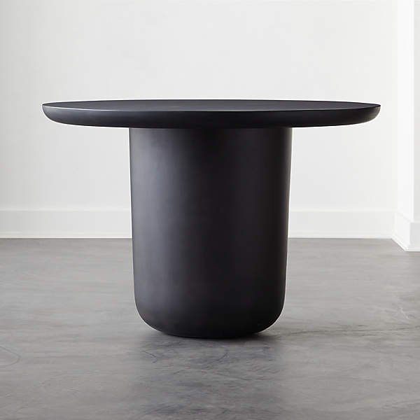 Lola Round Black Concrete Modern Dining Table + Reviews | C
