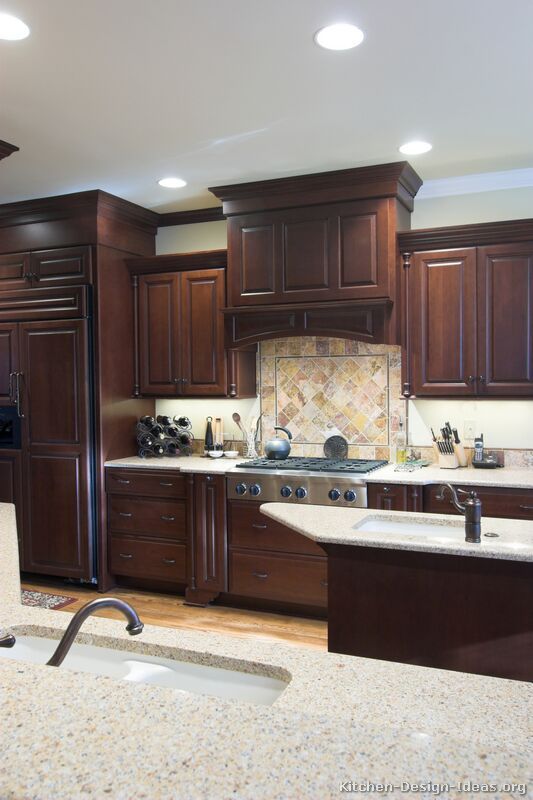 Pictures of Kitchens - Traditional - Dark Wood, Cherry-Color .