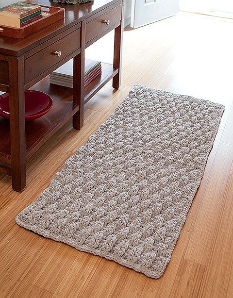 Crochet Pattern – Modern Floor Rug | Crochet home decor, Handmade .
