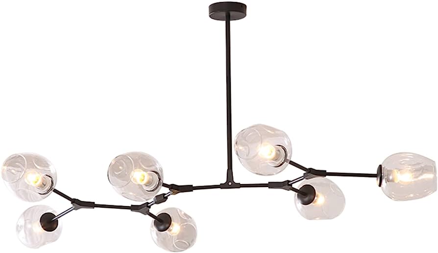 Amazon.com: LED Chandeliers, Black Lamp Body Modern Metal LED .