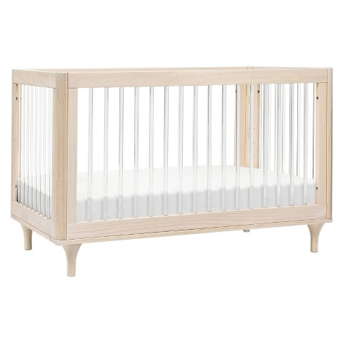 Babyletto Lolly 3-in-1 Convertible Crib With Toddler Rail - Washed .