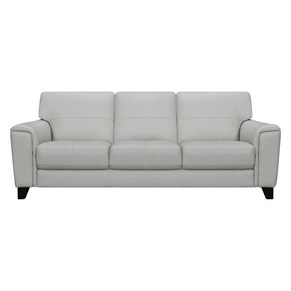 Bergen 87" Leather Square Arm Sofa - Contemporary - Sofas - by .