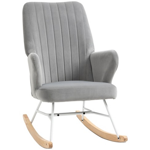 Homcom Accent Rocking Chairs, Upholstered Nursery Glider Rocker .