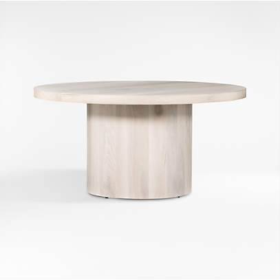 Bensen Whitewash Wood Round Dining Table | Crate & Barr