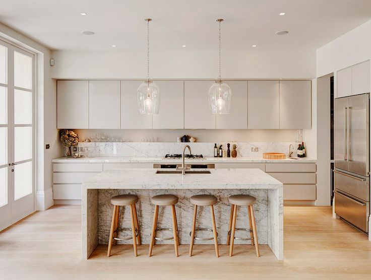 30 of the Most Stunning Modern Marble Kitchens | Modern kitchen .