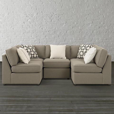 U-Shaped Sectional in 2023 | Gray sectional living room, Sectional .