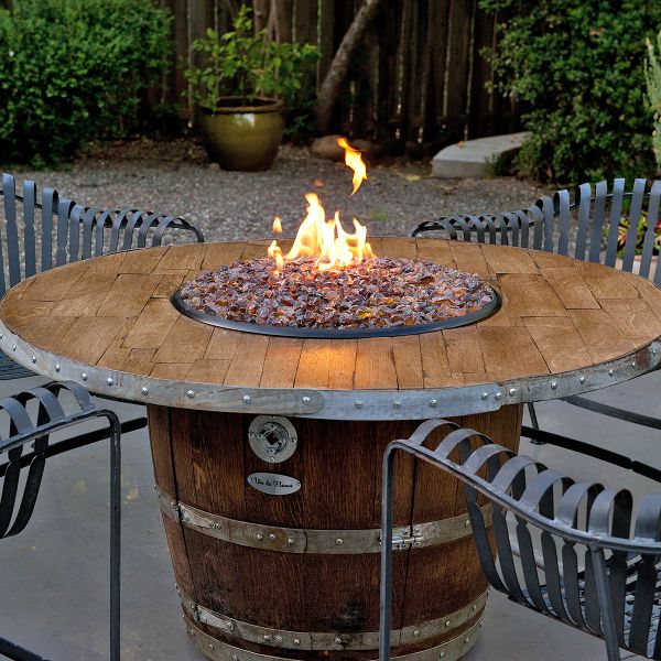 Reserve Wine Barrel Fire Pit Table | Weinfass, Feuerstelle garten .
