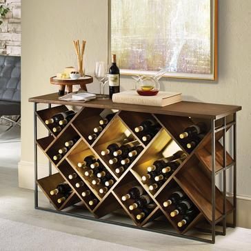 Anjou Modular Metal & Wood Wine Rack | Wine rack storage, Wine .