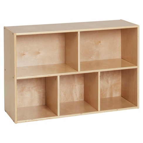 Ecr4kids Birch Streamline 5-compartment Storage Cabinet, Wood Toy .