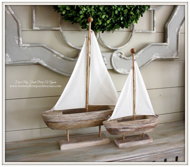 Simple Nautical Summer Mantel | Summer mantel, Mantel decorations .