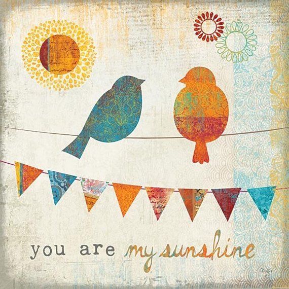 You Are My Sunshinechilds Wall Decorbirds Bannernursery - Etsy .