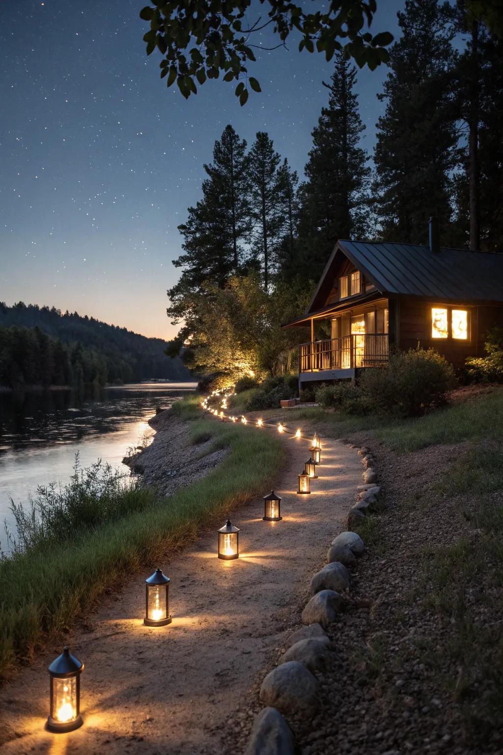 Solar lighting that adds ambiance and eco-friendliness.