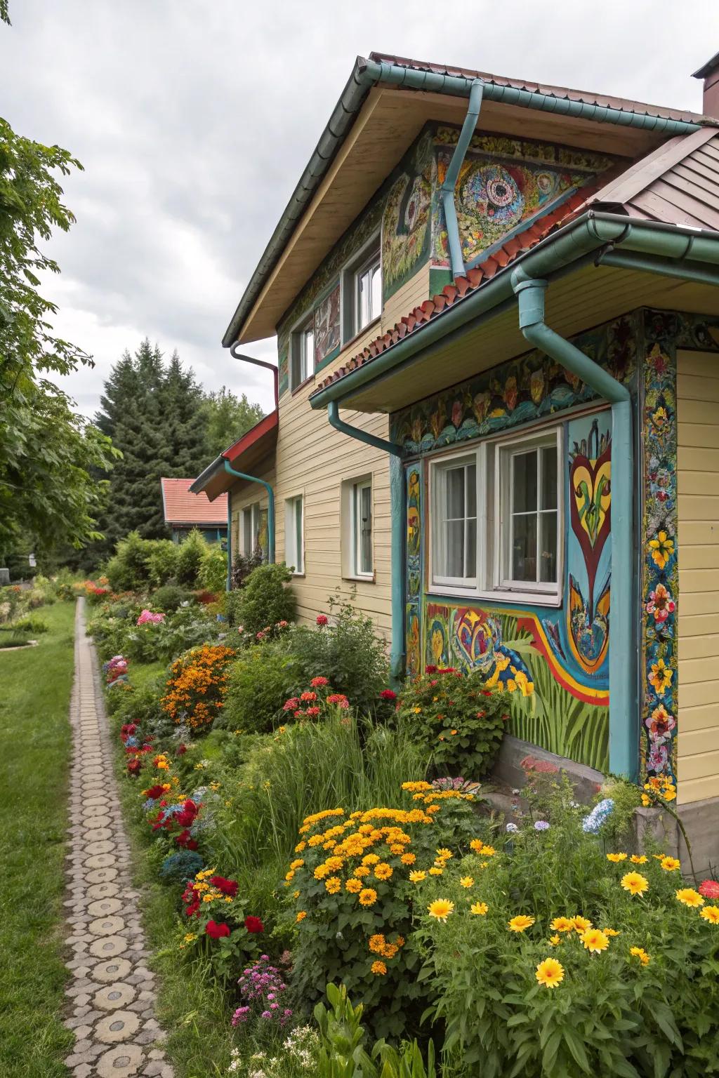 Express creativity with artistic gutter designs.