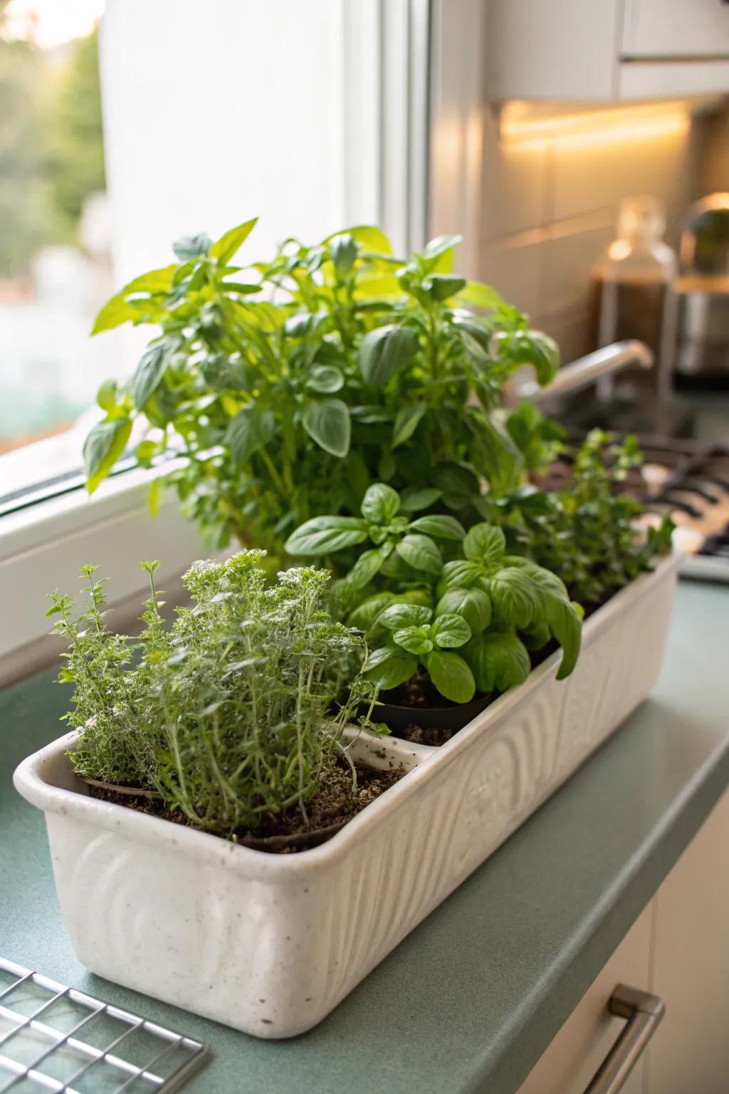 Fresh herbs at your fingertips make cooking a fragrant experience.
