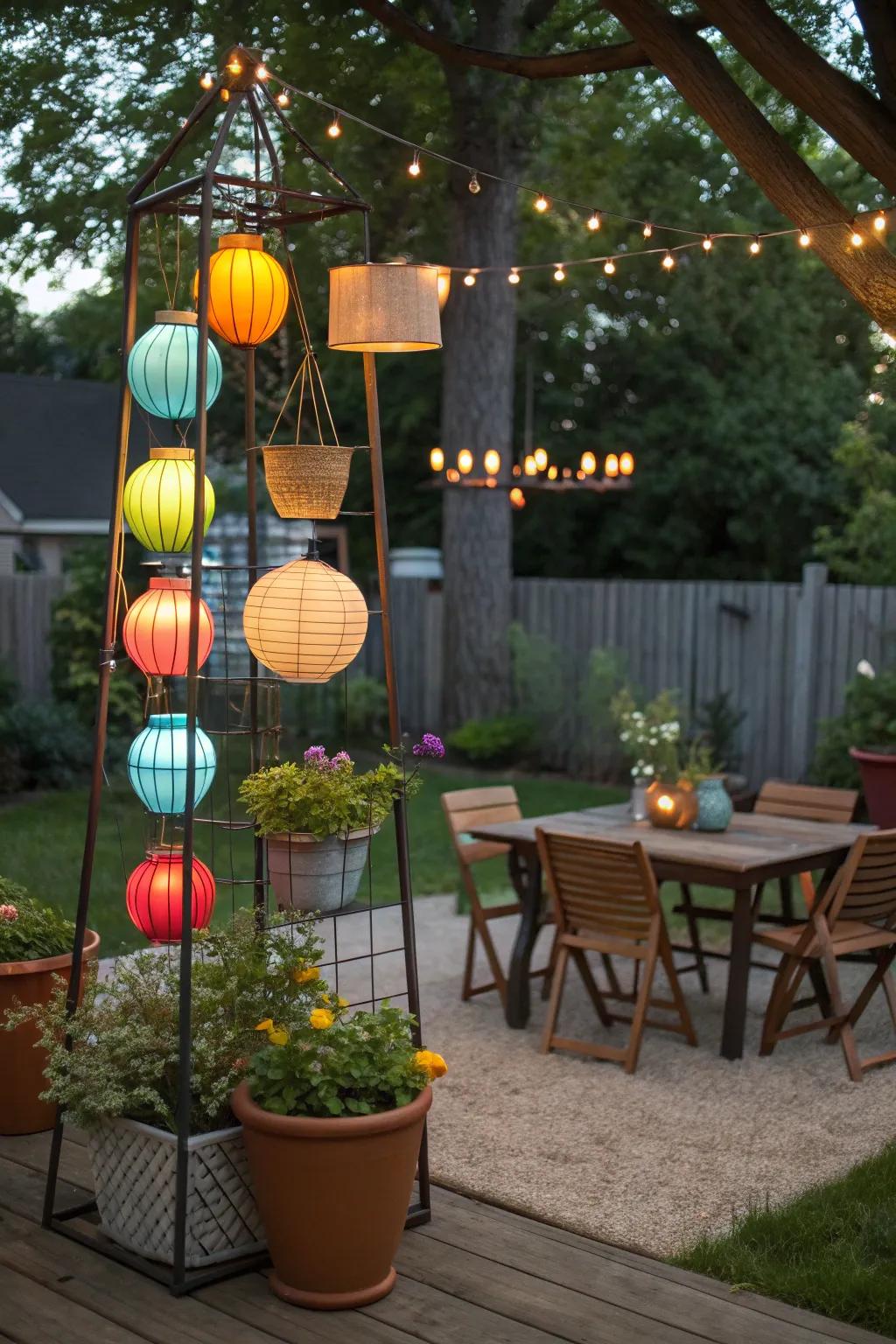 Light up summer nights with a stylish lantern stand.