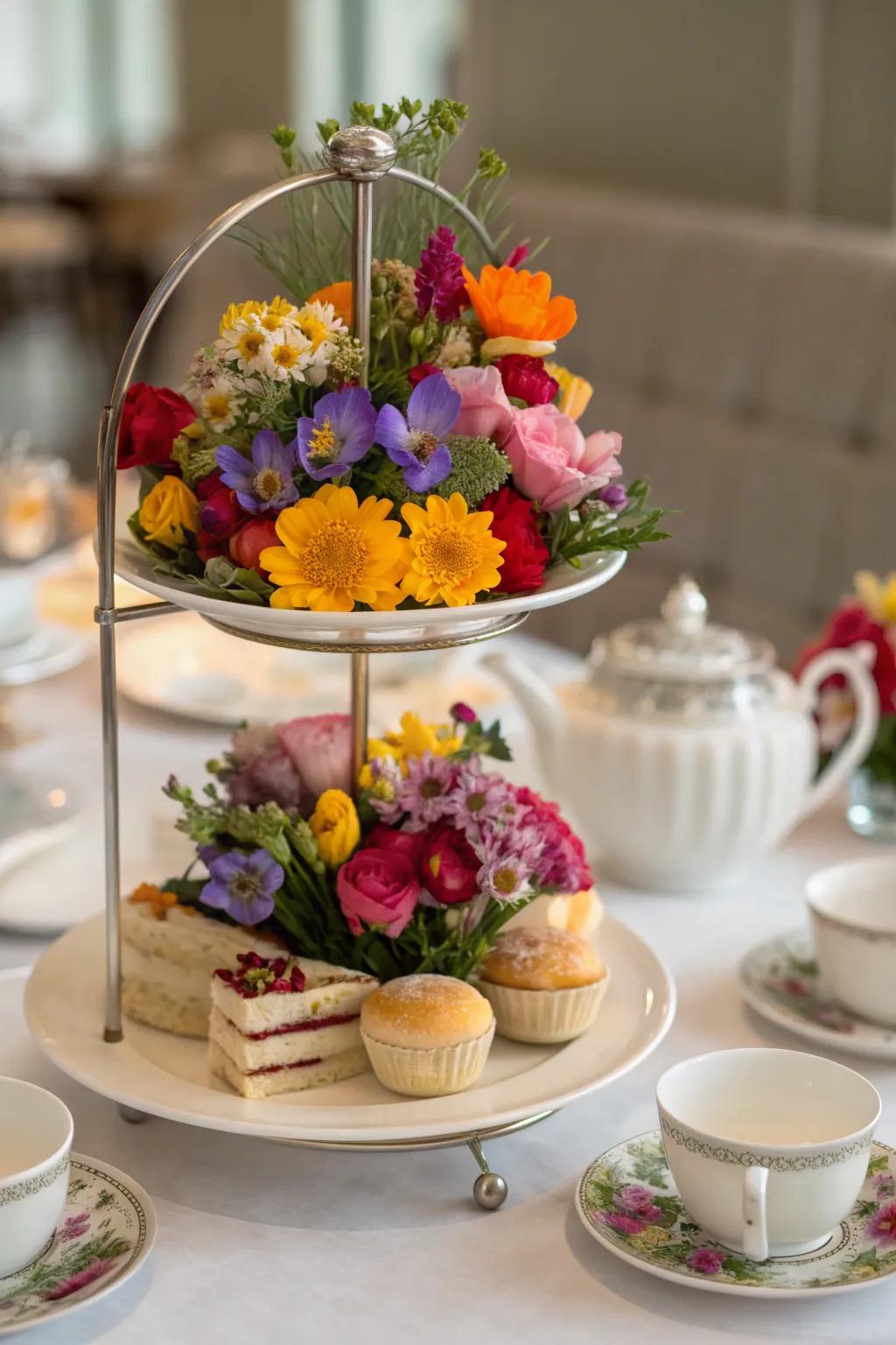 Beautiful and delicious edible flower arrangements.