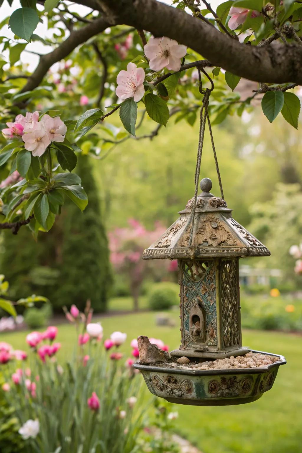 A touch of nostalgia with a vintage plate feeder.