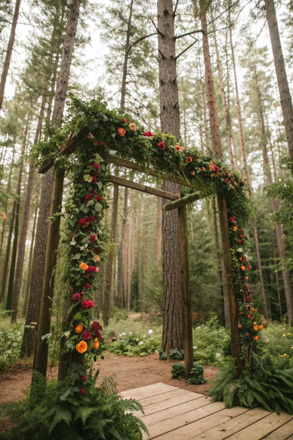 An arbor that captures the essence of the forest.