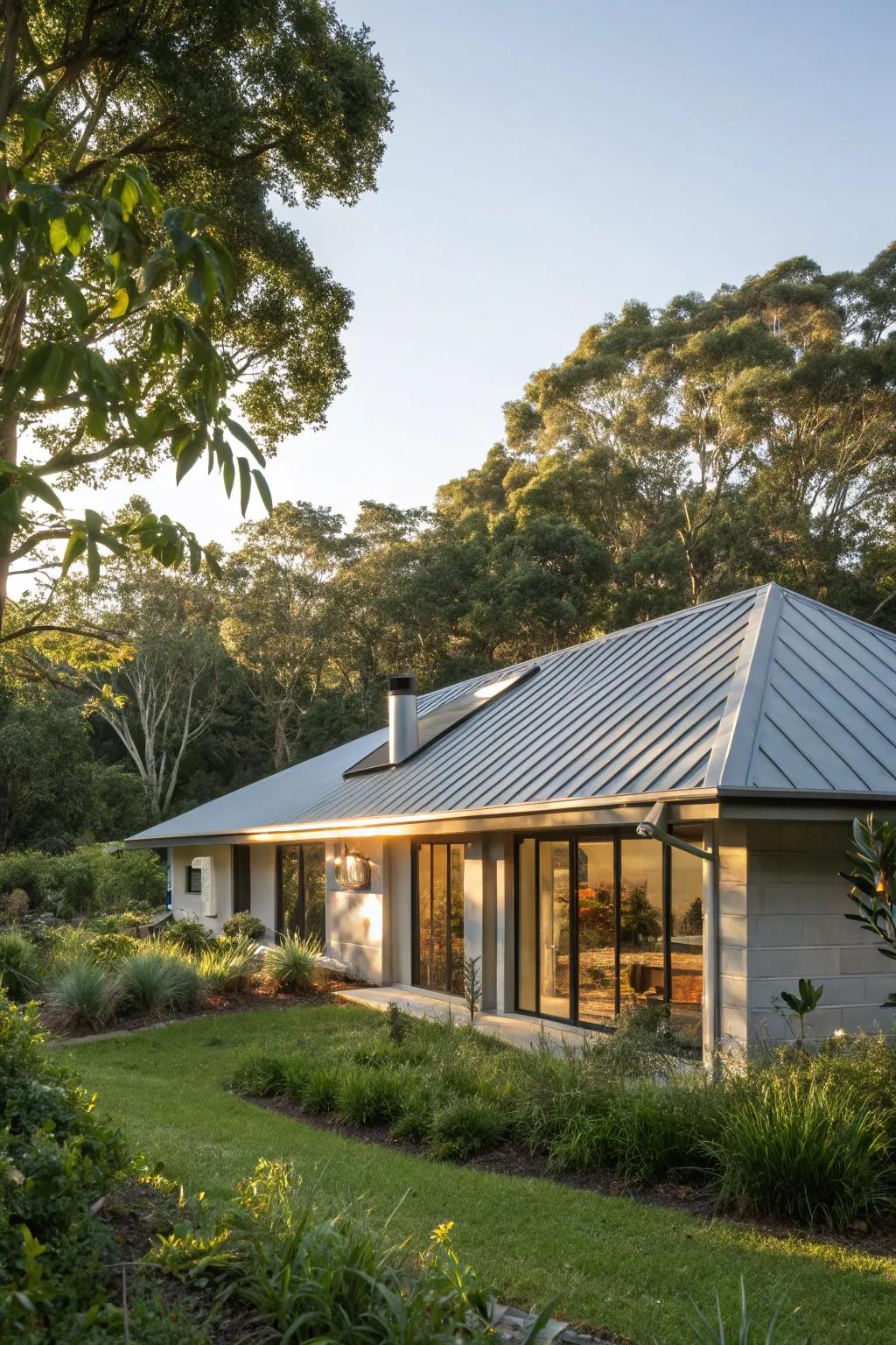 Corrugated metal roofing: A durable and sleek choice.