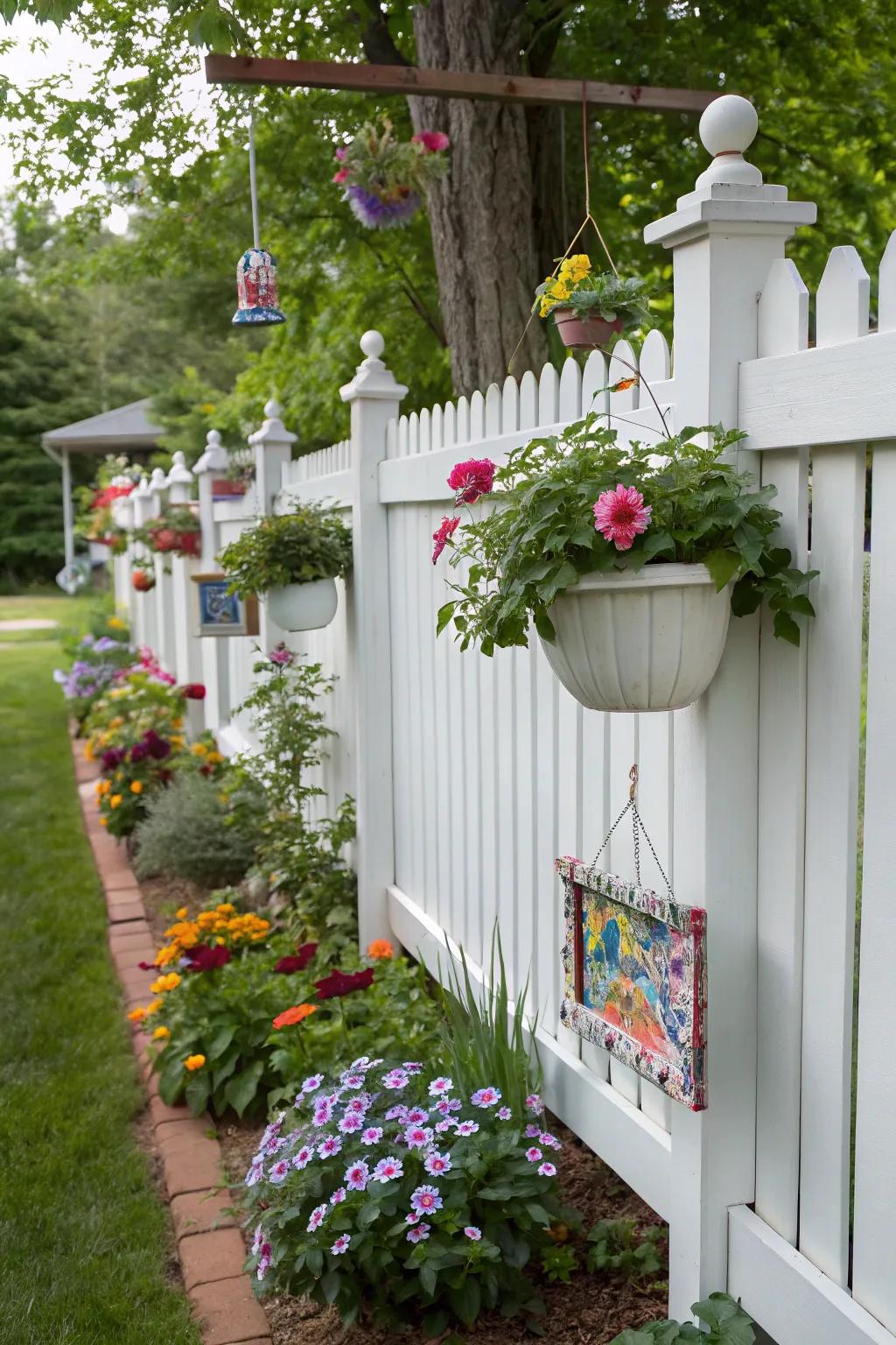 Decorative elements can turn your fence into a focal point.