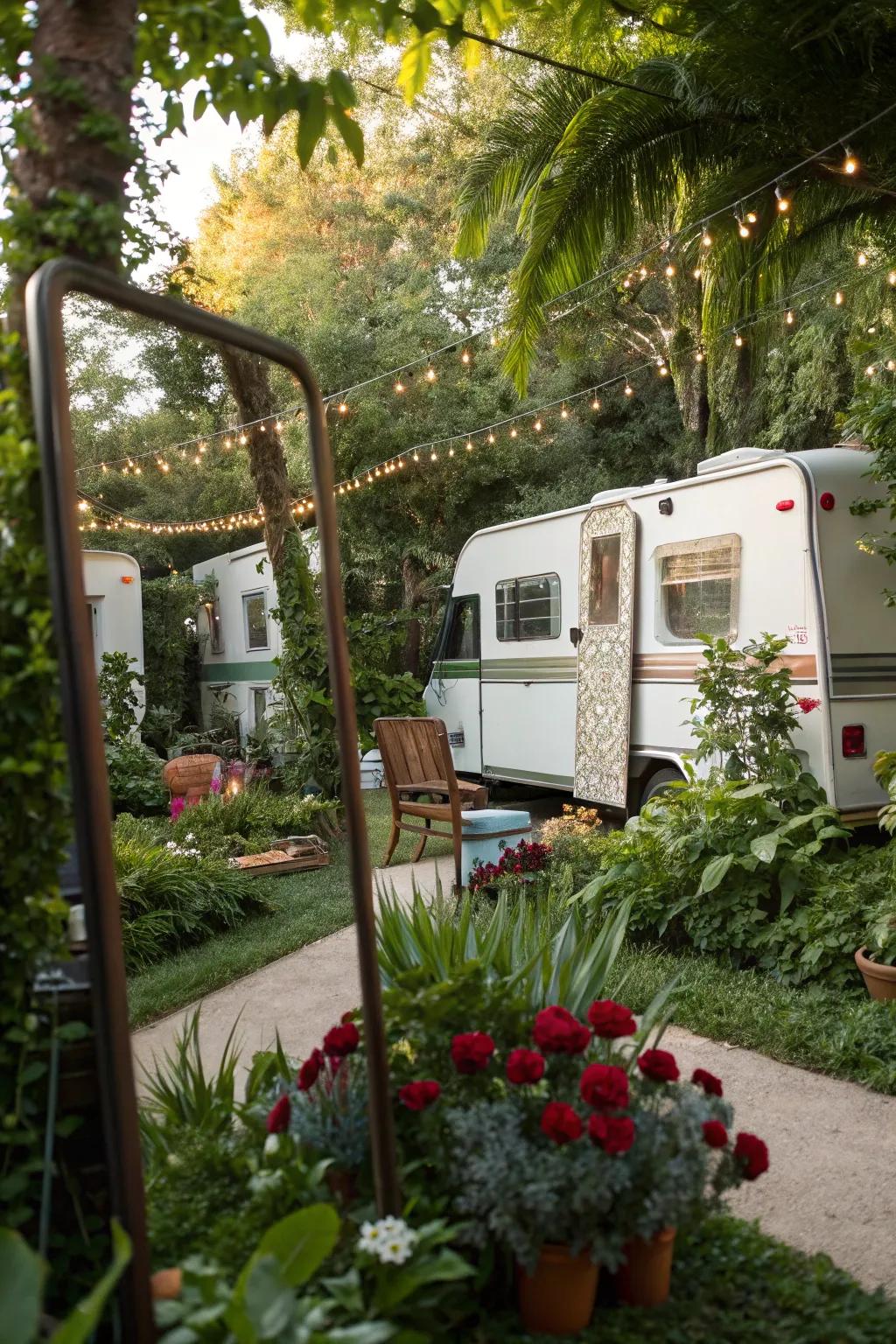 Mirrors add magic and depth.