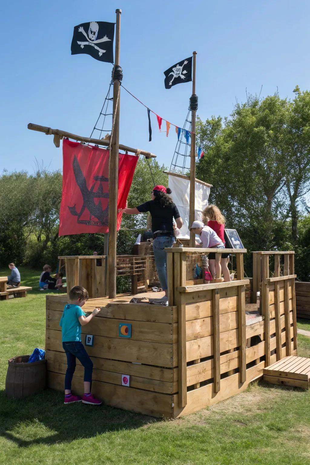 A pirate adventure zone invites endless nautical escapades.