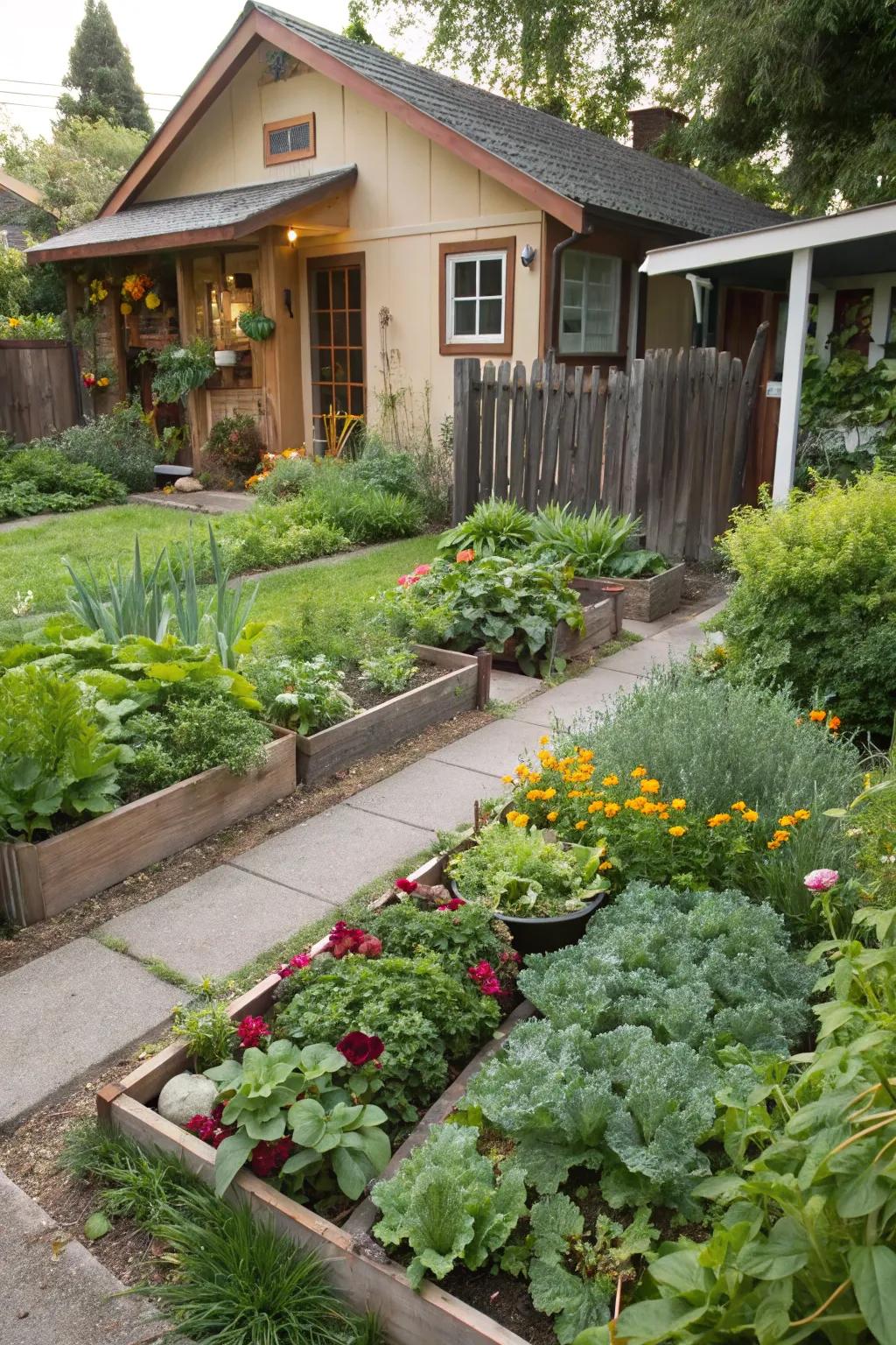 Edible plants add both beauty and utility to the garden.