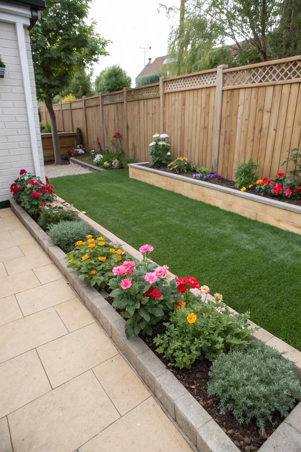Artificial grass offers a year-round green solution without the hassle.