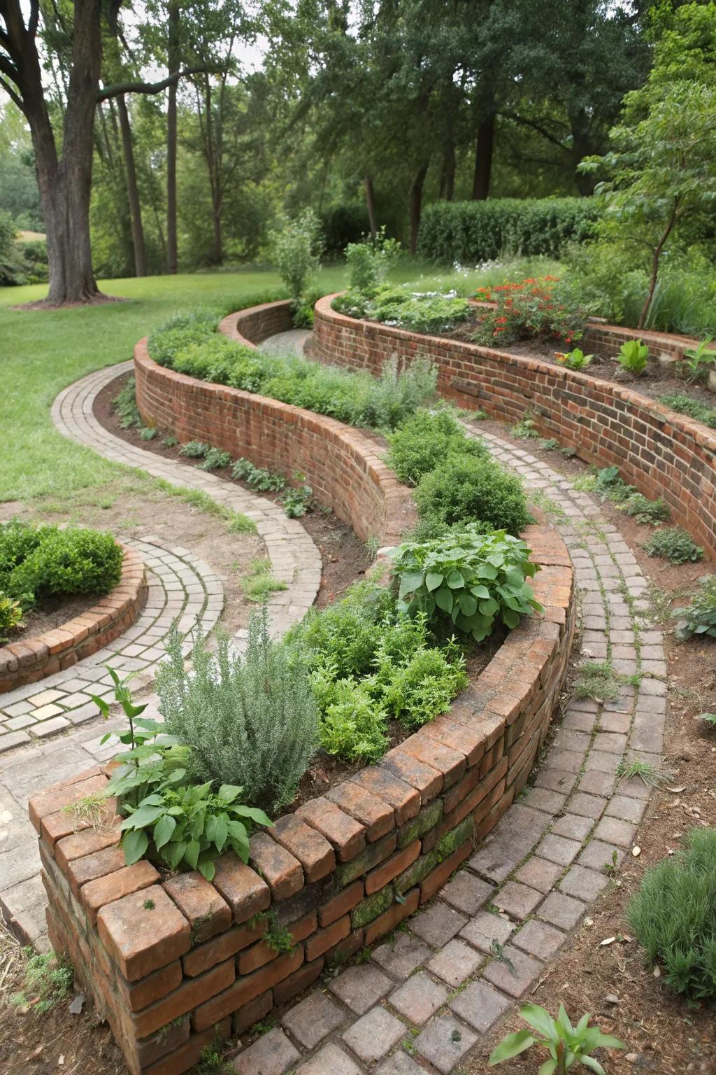 An herb spiral is a creative and efficient gardening solution.