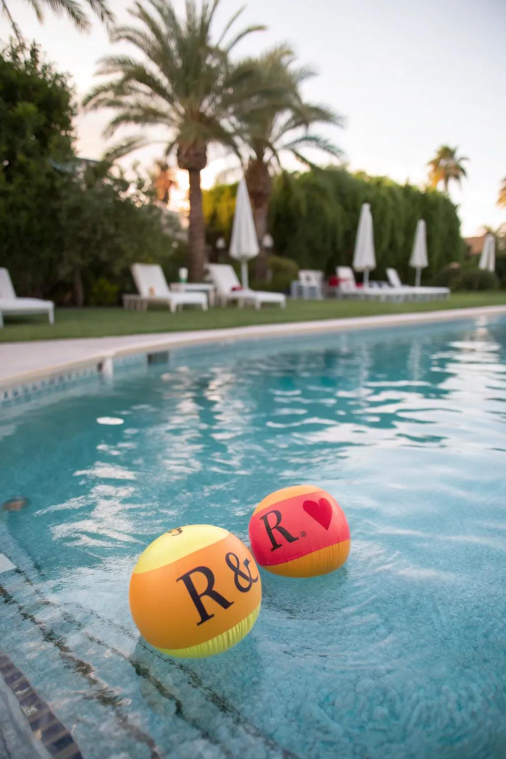 Personalized floats adding a unique touch.