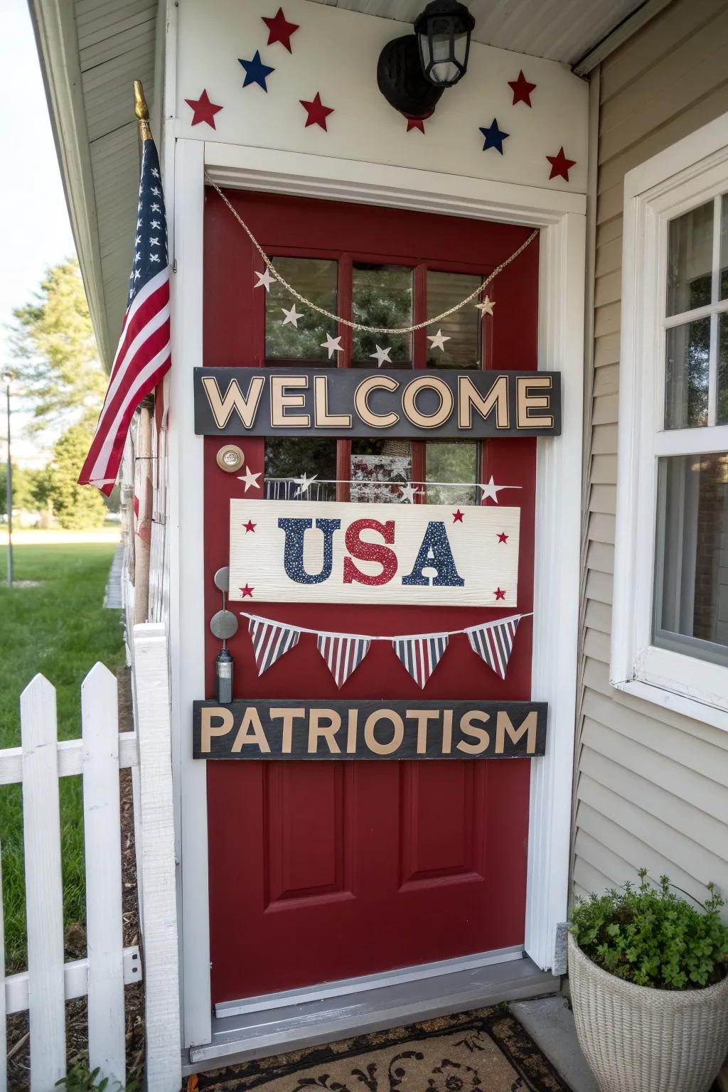 Vintage signs bring timeless Americana charm to any door.
