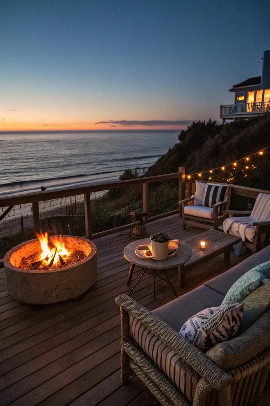 Enjoy evenings by the fire with friends and family.