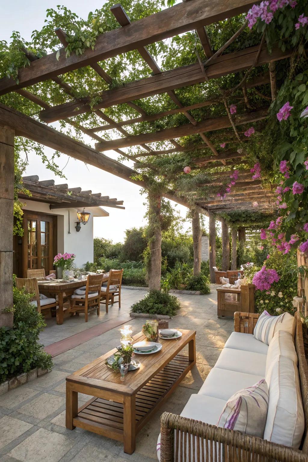 Add dimension to your outdoor space with a multi-level pergola.