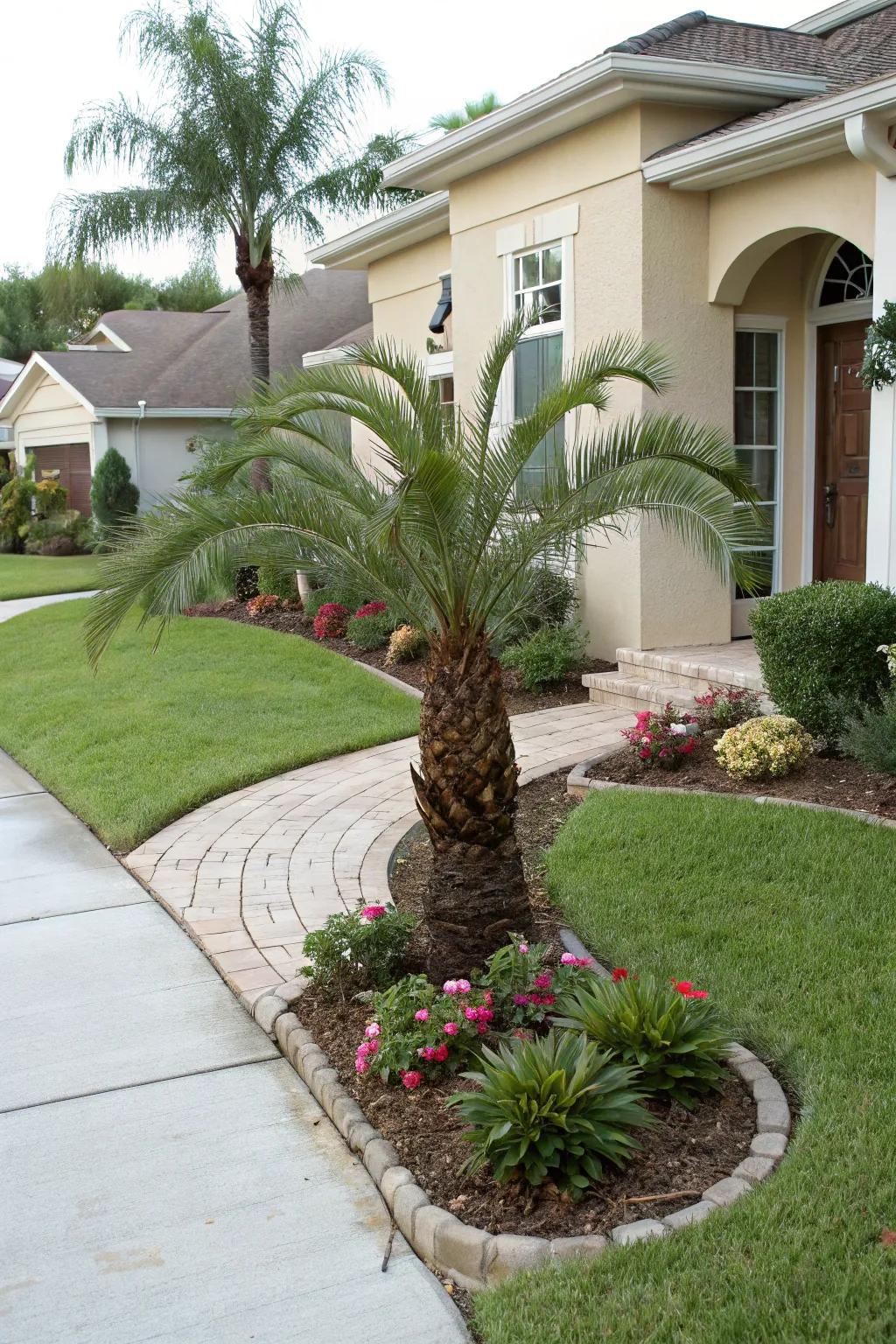 Boost curb appeal with a welcoming palm.