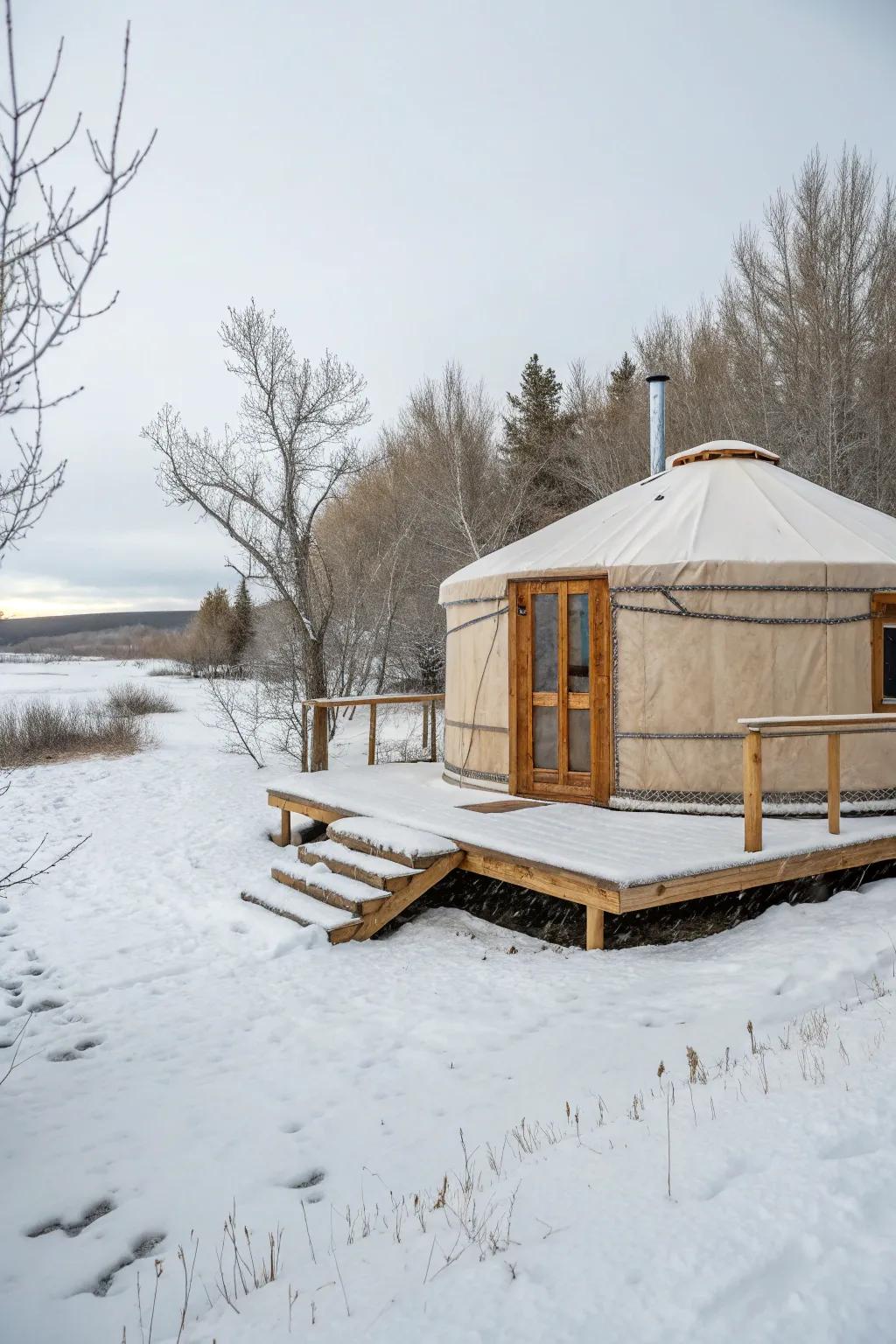 A SIPs insulated platform, perfect for maintaining warmth in chilly weather.