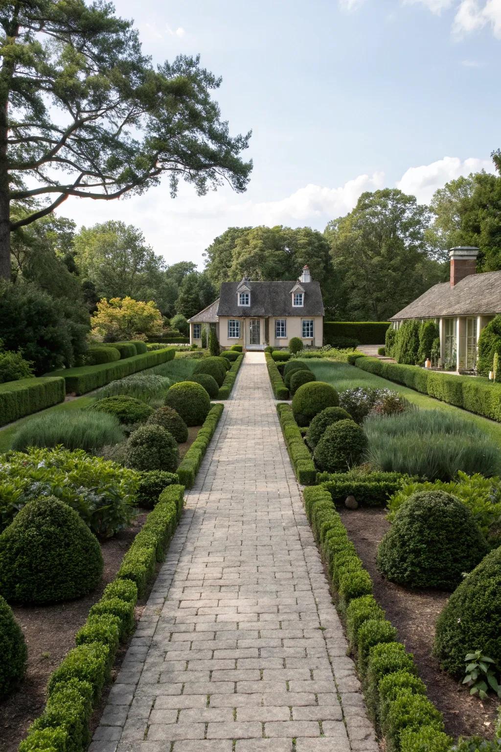 Symmetrical garden designs offer a balanced and harmonious look.