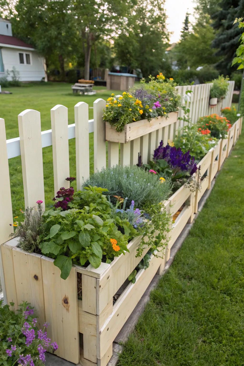 Pallet planters offer an affordable and versatile planting solution.