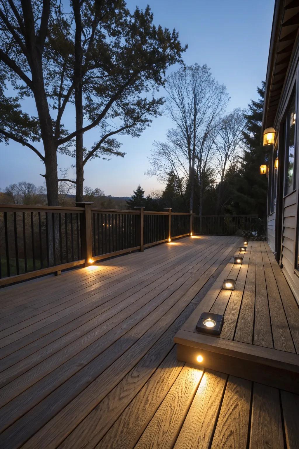 Recessed lighting offers a clean, minimal look.