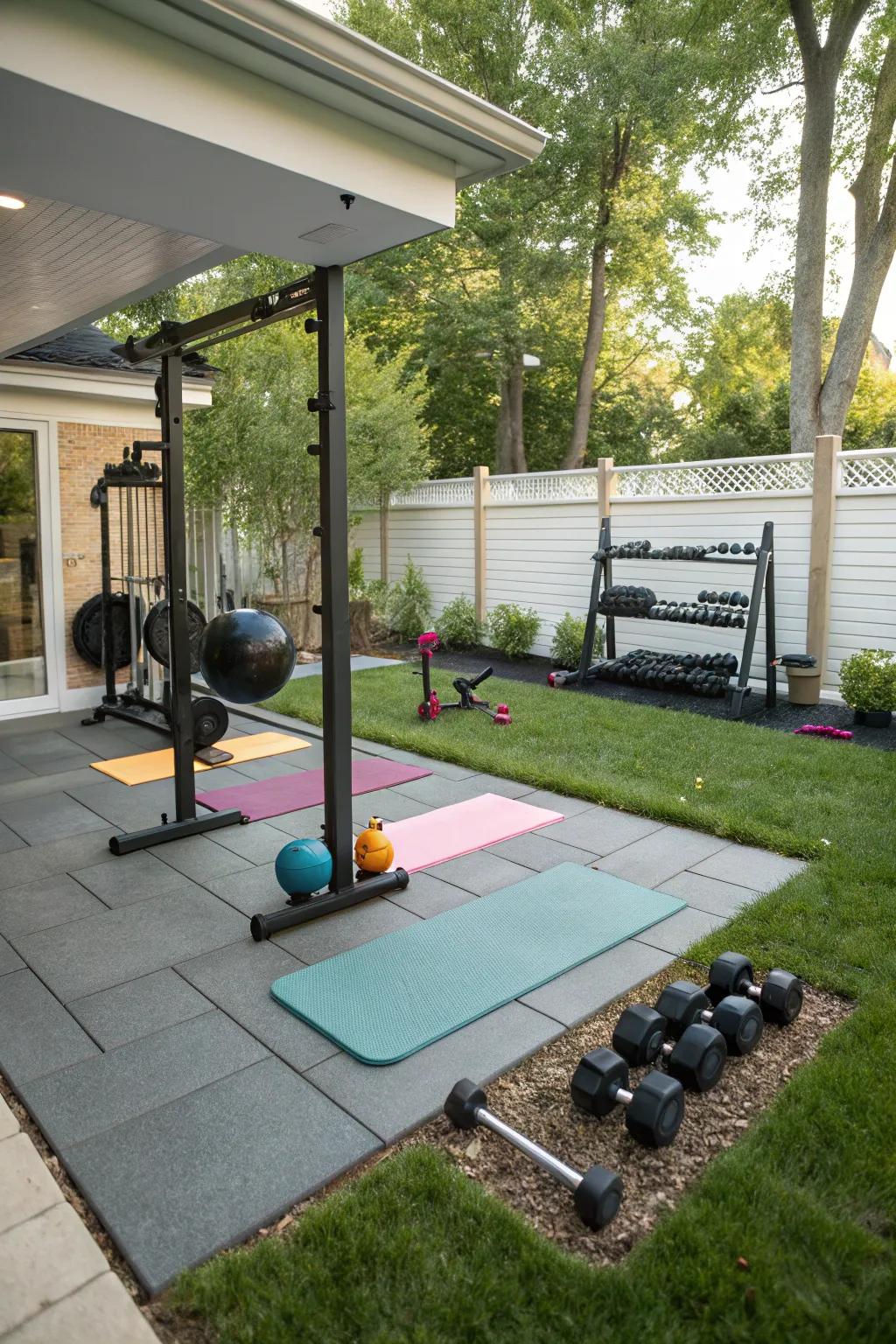 Organize your gym into versatile exercise zones.