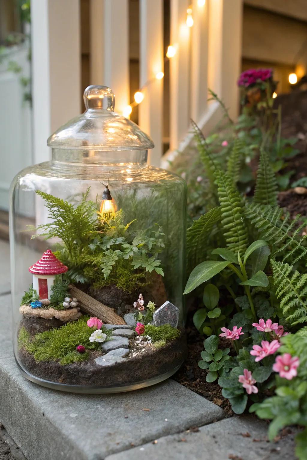 A fairy tale terrarium invites magic and imagination into your garden.
