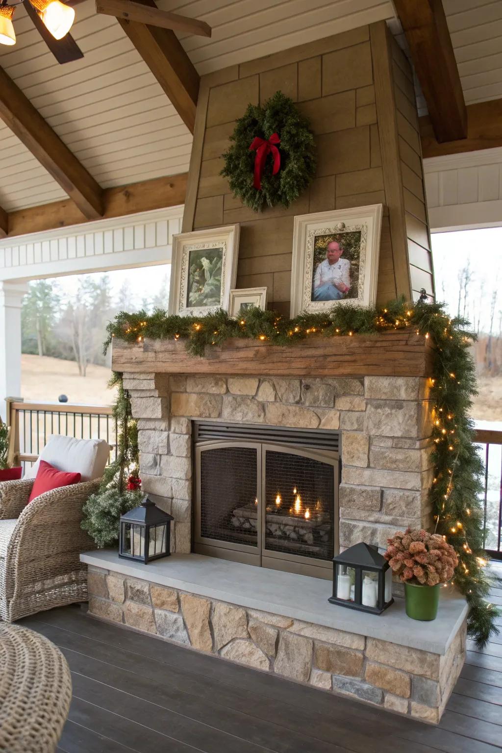 Personalize your fireplace mantel with artistic displays.