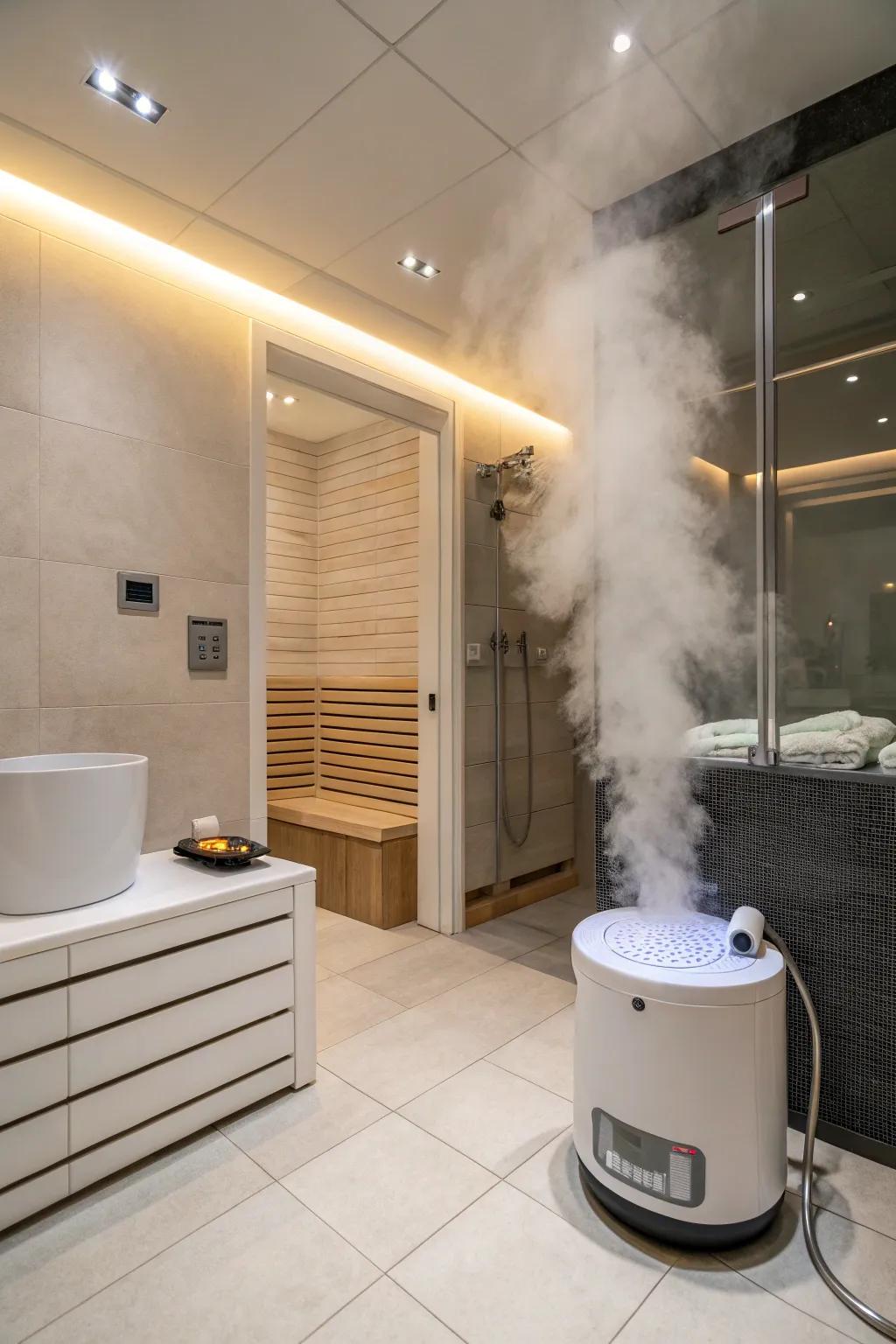 Transform your bathroom into a home sauna.