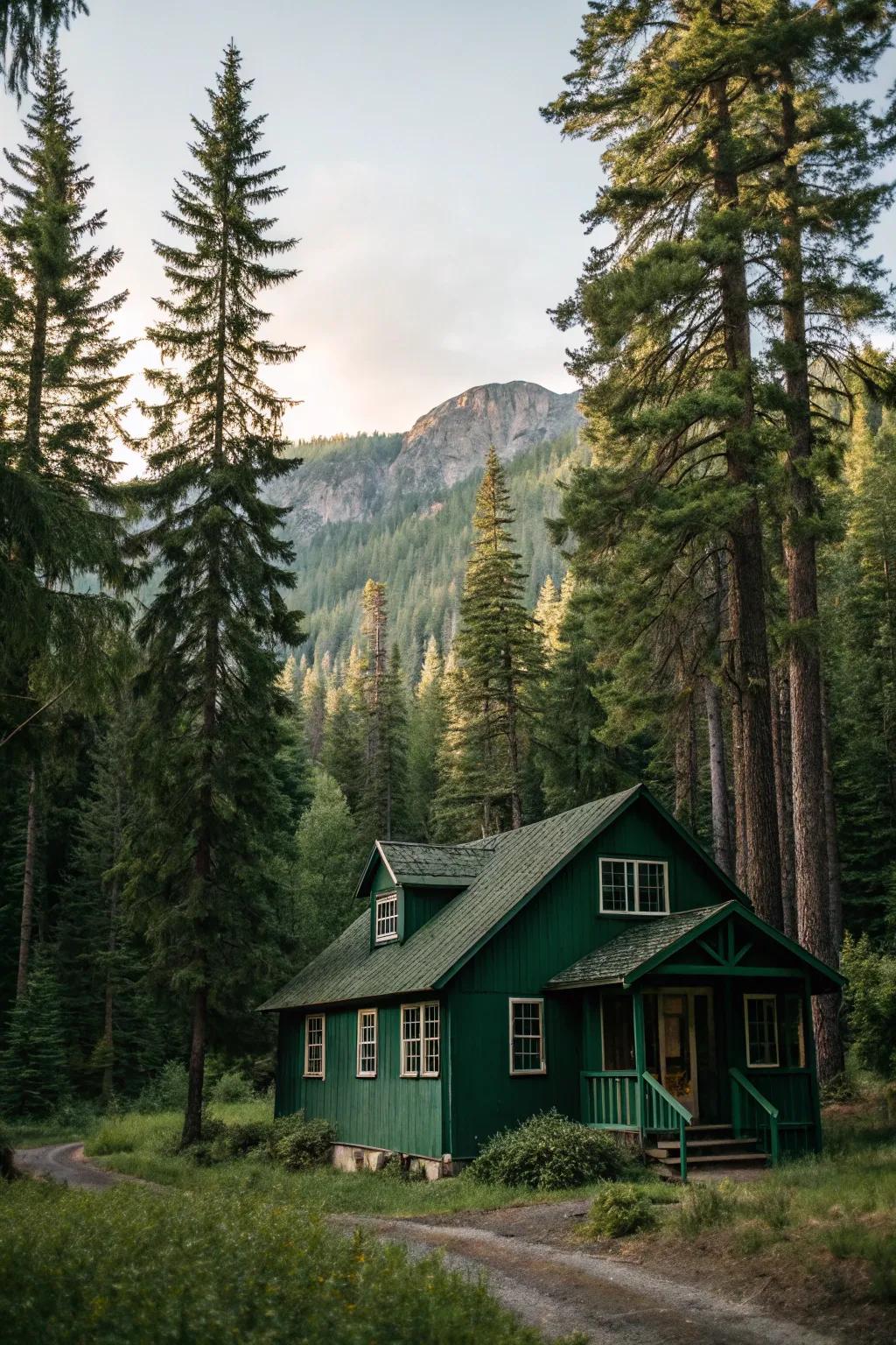 Deep forest green exteriors add depth and mystery.