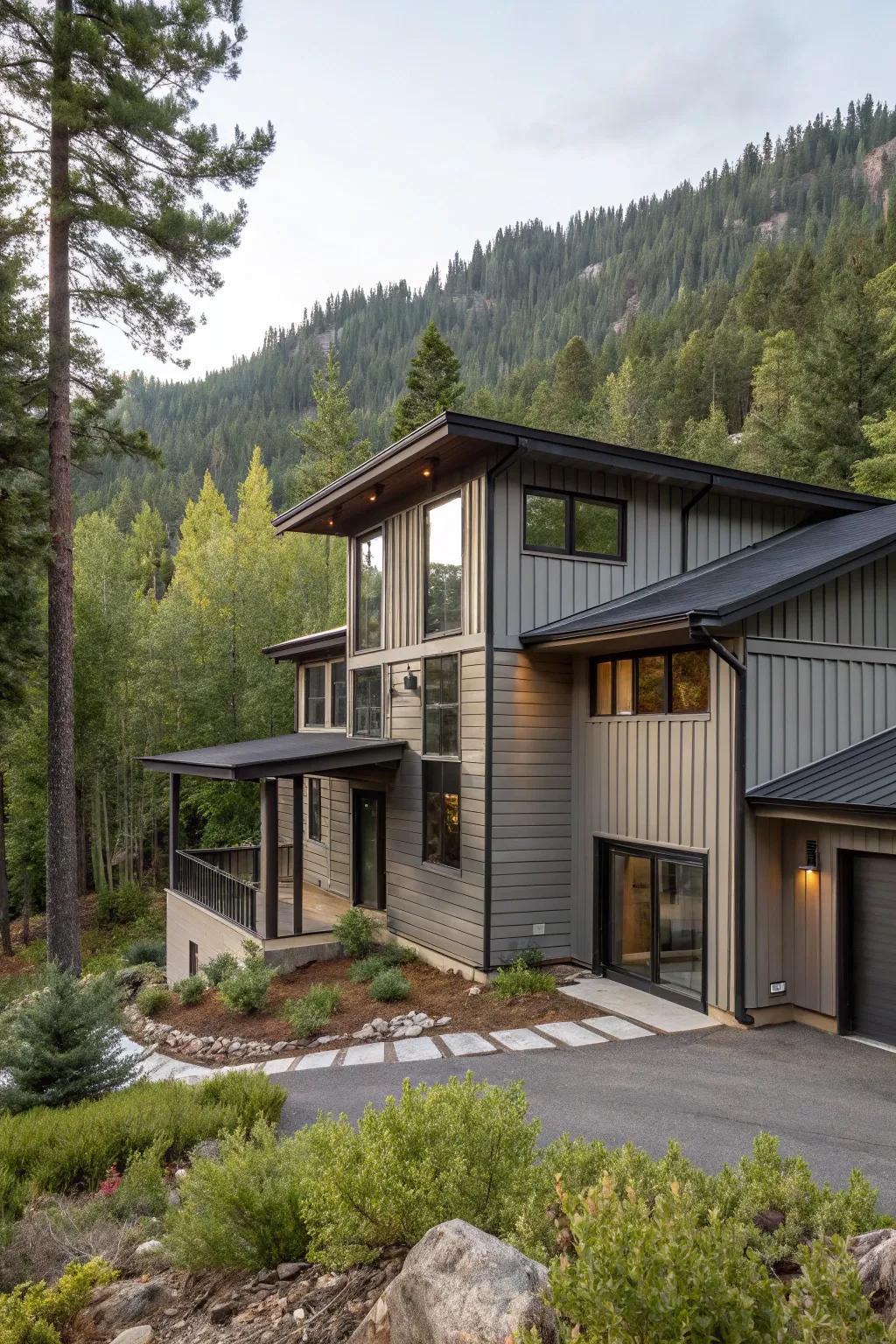Siding that adds depth and interest to the exterior.