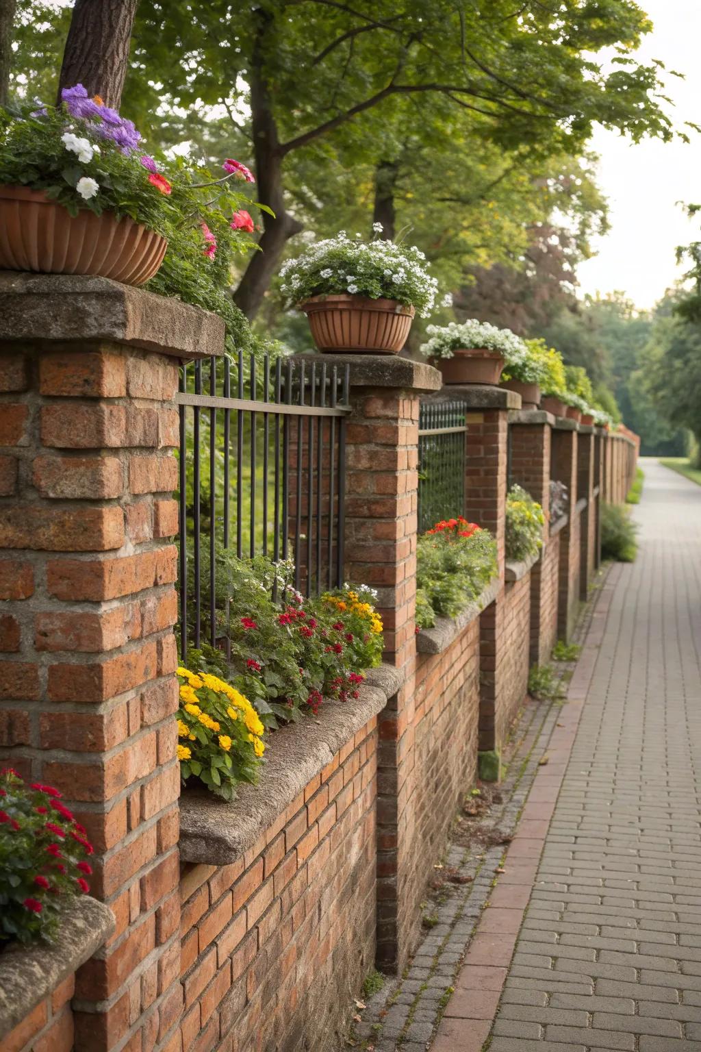 Lush life with built-in planters.