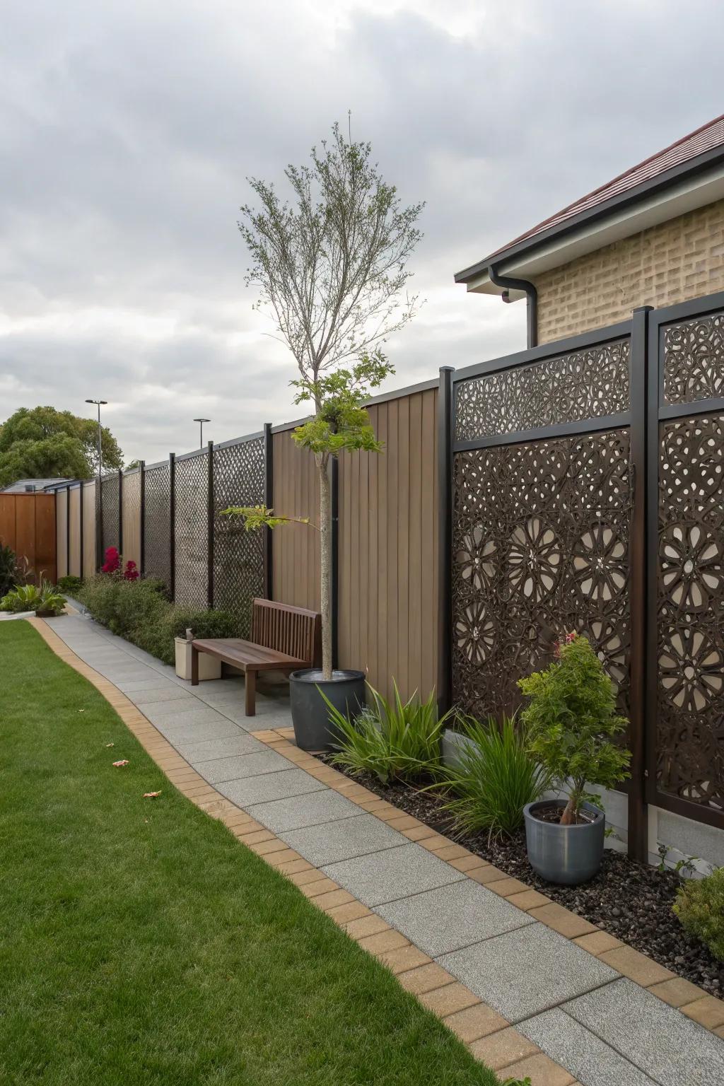 Achieve both privacy and style with opaque panels.