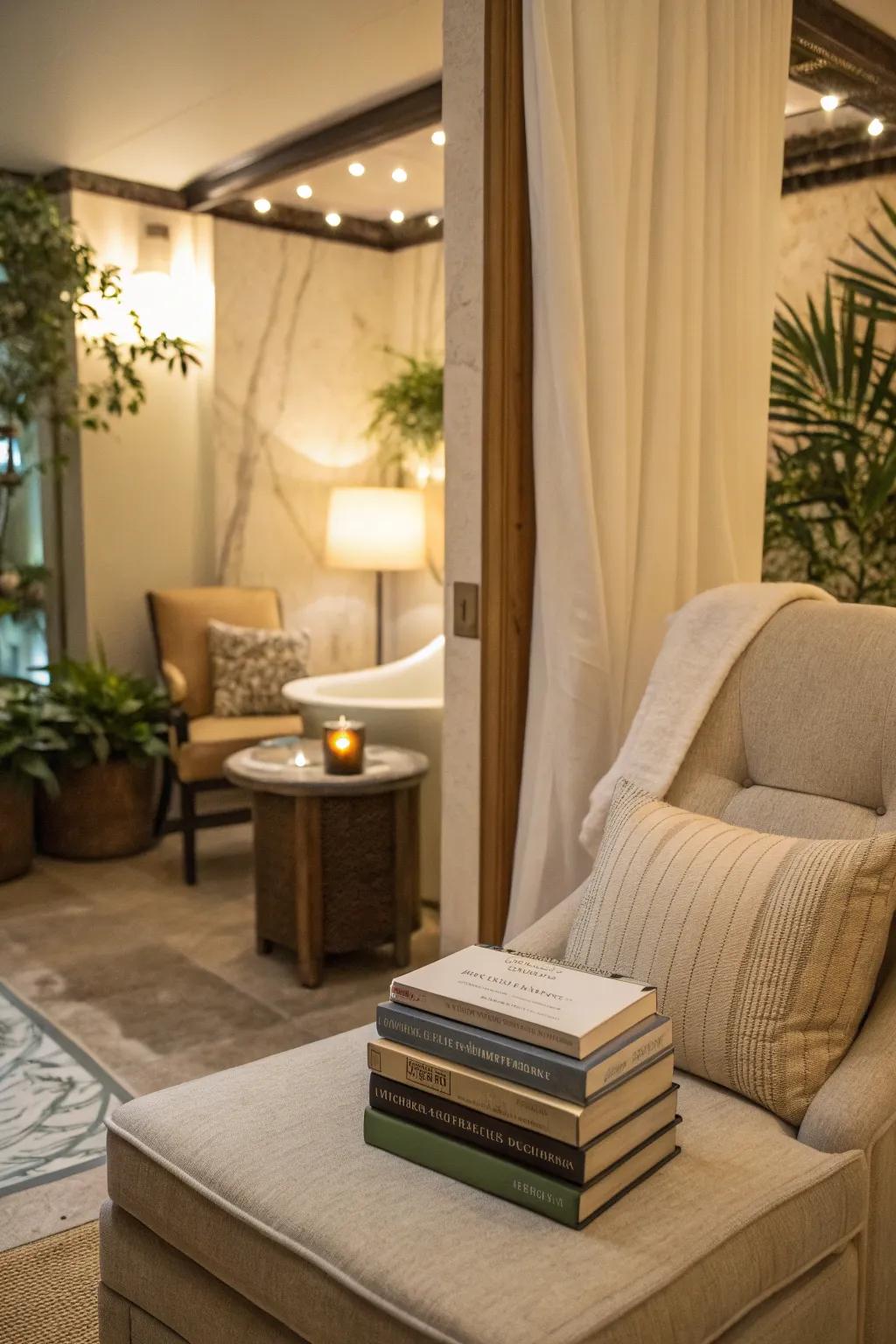 Reading nooks offer a literary escape.