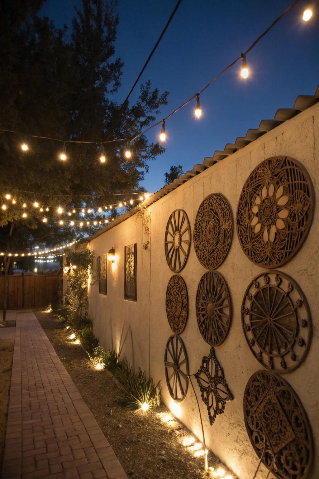 Ambient lighting highlights your wall's features.