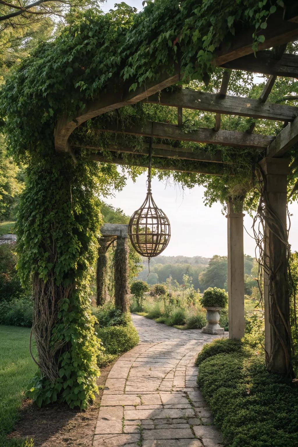 An artistic arbor enhances your garden's personality.